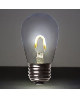 CL76853 E26 Base S14 Cool White Glass LED Filament Bulbs PACK OF 5